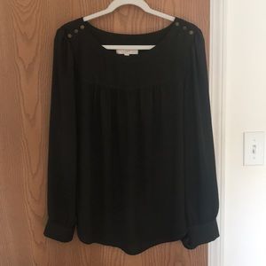 Loft Hunter Green Blouse